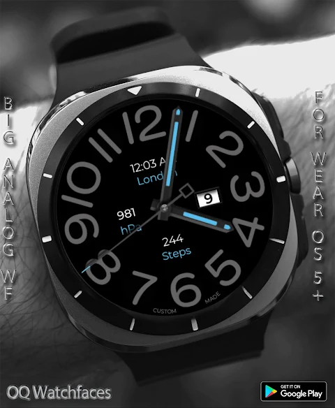 Big Analog WF WEAR OS 6 screenshot