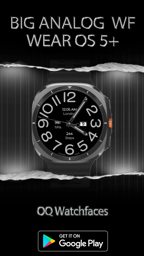 Big Analog WF WEAR OS 6 screenshot