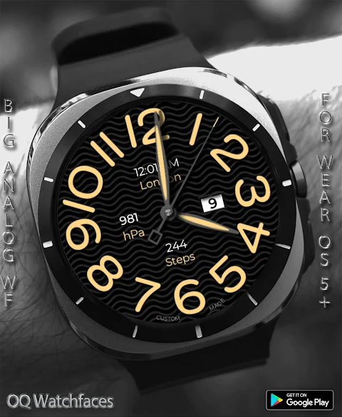 Big Analog WF WEAR OS 6 screenshot