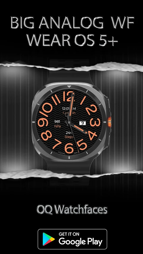 Big Analog WF WEAR OS 6 screenshot