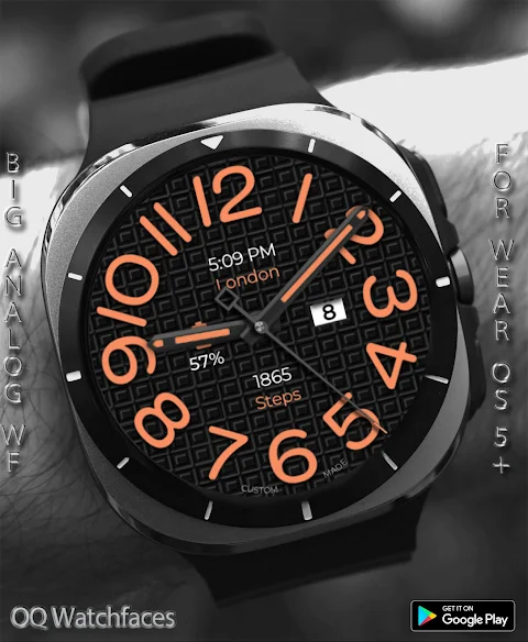 Big Analog WF WEAR OS 6 screenshot
