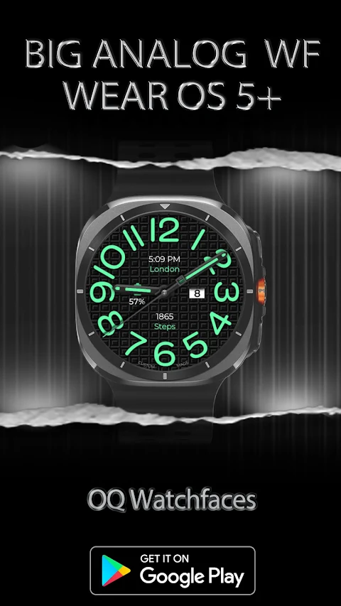 Big Analog WF WEAR OS 6 screenshot