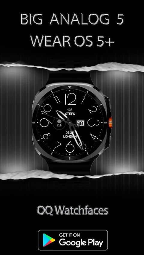 Big Analog 5 WF Wear OS 5+ screenshot