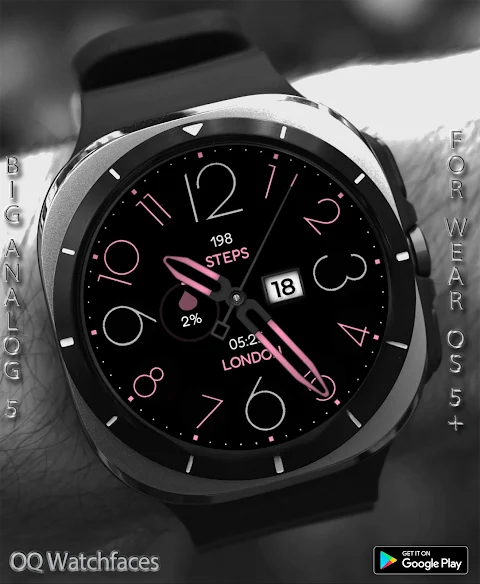Big Analog 5 WF Wear OS 5+ screenshot