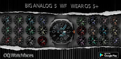 Big Analog 5 WF Wear OS 5+ screenshot
