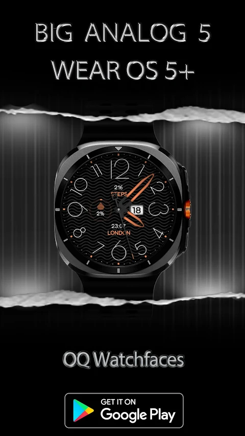 Big Analog 5 WF Wear OS 5+ screenshot