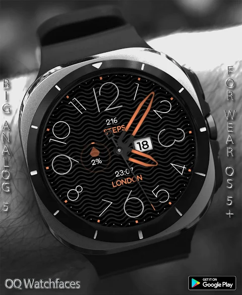 Big Analog 5 WF Wear OS 5+ screenshot