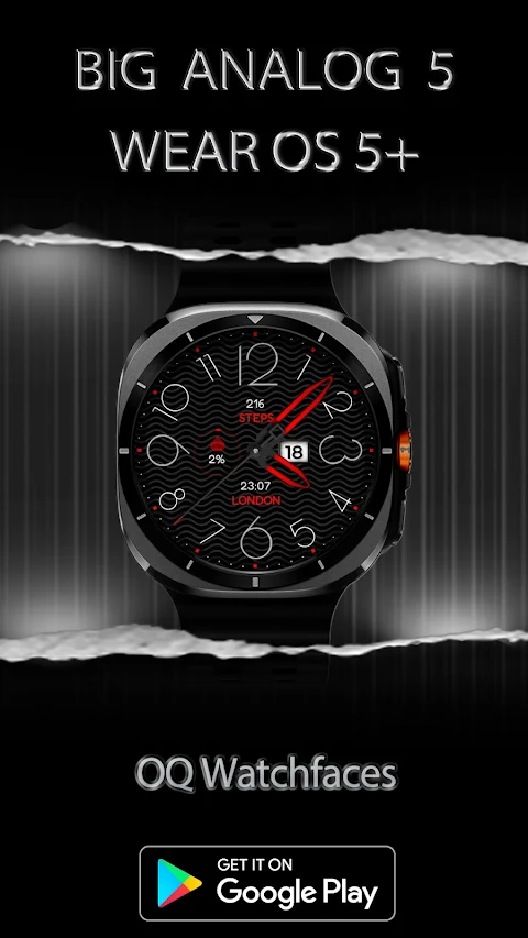 Big Analog 5 WF Wear OS 5+ screenshot