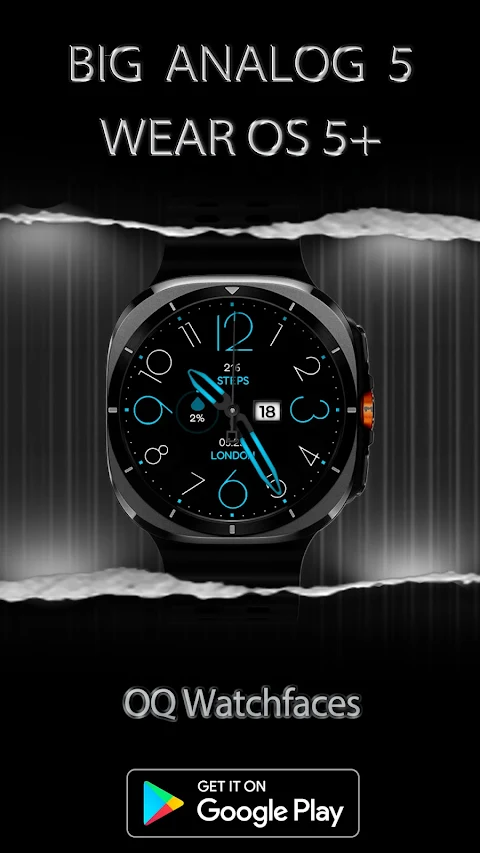 Big Analog 5 WF Wear OS 5+ screenshot