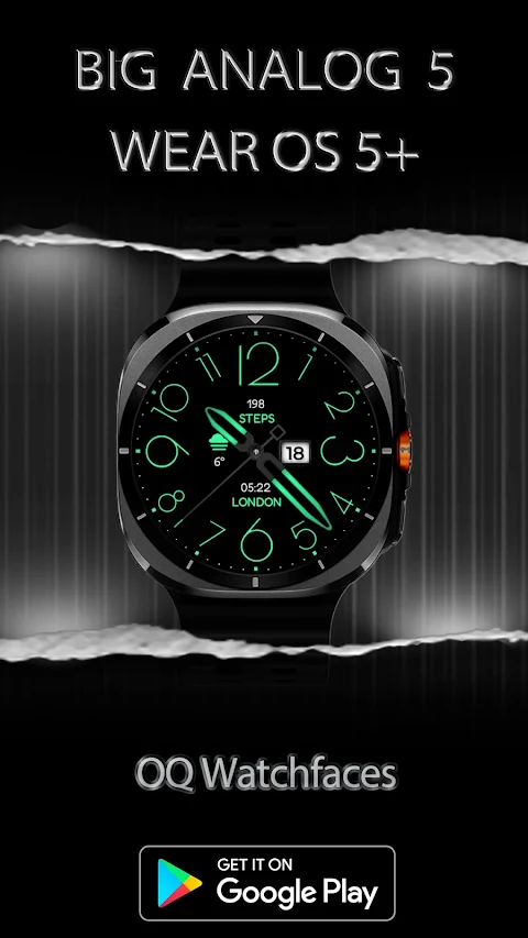 Big Analog 5 WF Wear OS 5+ screenshot