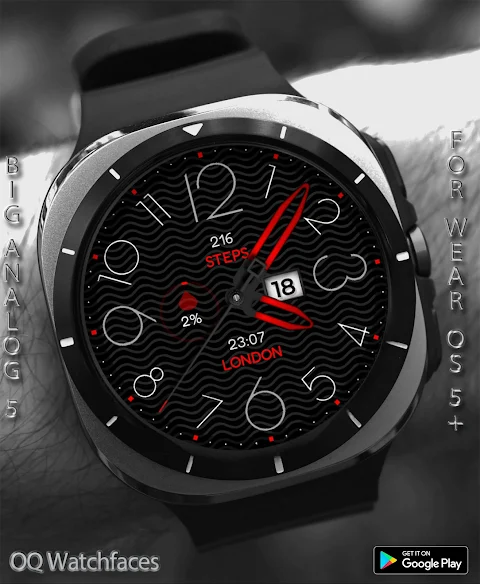 Big Analog 5 WF Wear OS 5+ screenshot