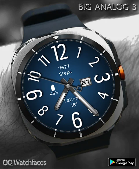 Big Analog 3 WF Wear OS 5+ screenshot