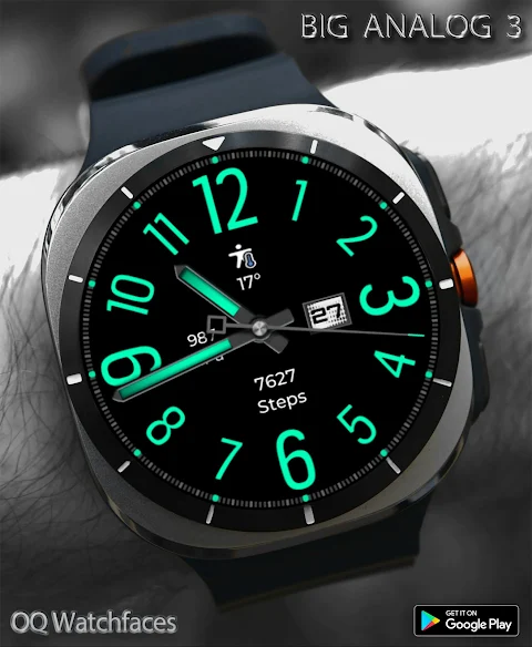 Big Analog 3 WF Wear OS 5+ screenshot