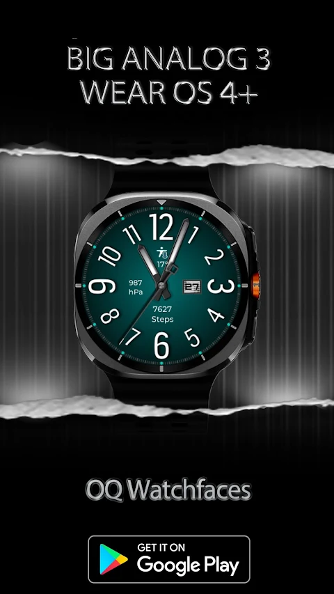Big Analog 3 WF Wear OS 5+ screenshot