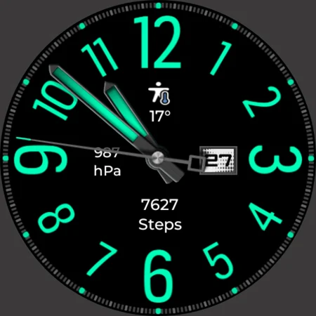 Big Analog 3 WF Wear OS 5+ screenshot