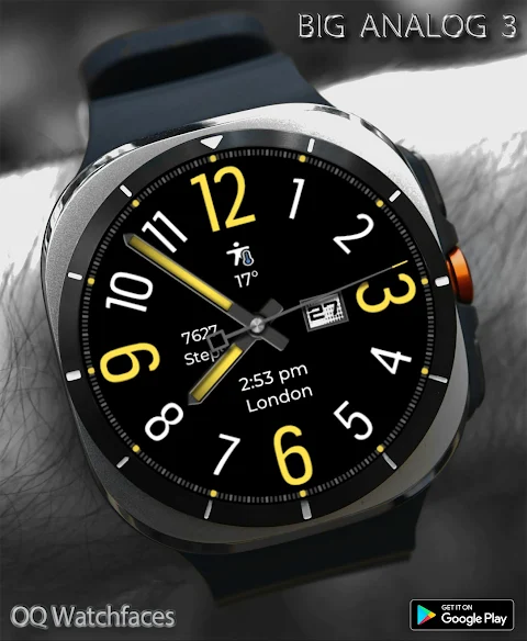 Big Analog 3 WF Wear OS 5+ screenshot