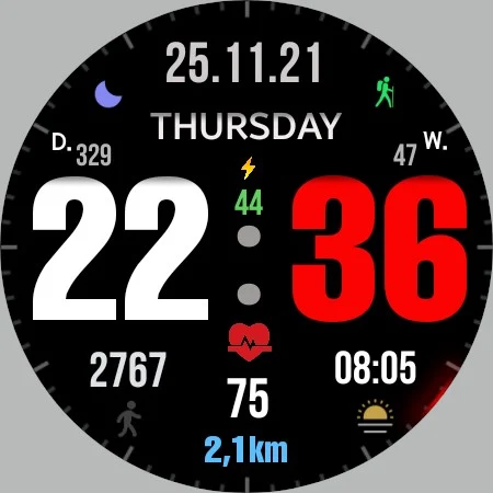 Big dgt mod 5M Watch face screenshot