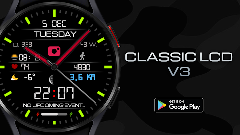 Classic LCD V3 watch face screenshot