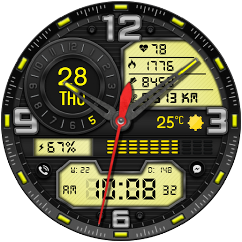 Cyber Hybrid Watch Face screenshot