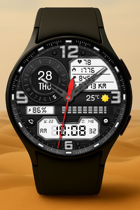 Cyber Hybrid Watch Face screenshot