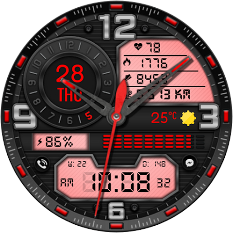 Cyber Hybrid Watch Face screenshot