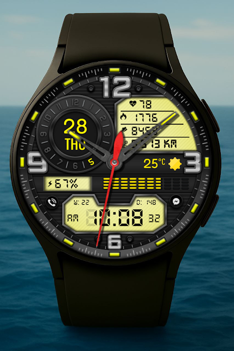 Cyber Hybrid Watch Face screenshot
