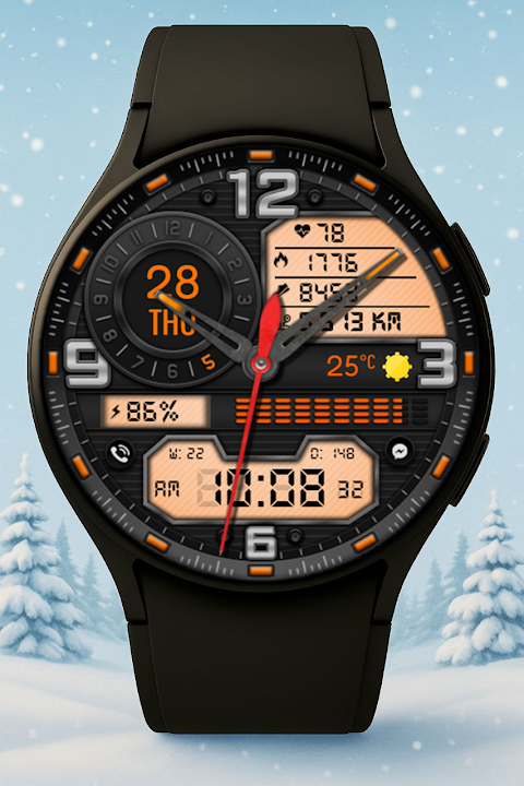 Cyber Hybrid Watch Face screenshot