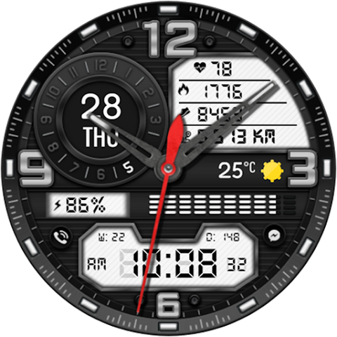 Cyber Hybrid Watch Face screenshot