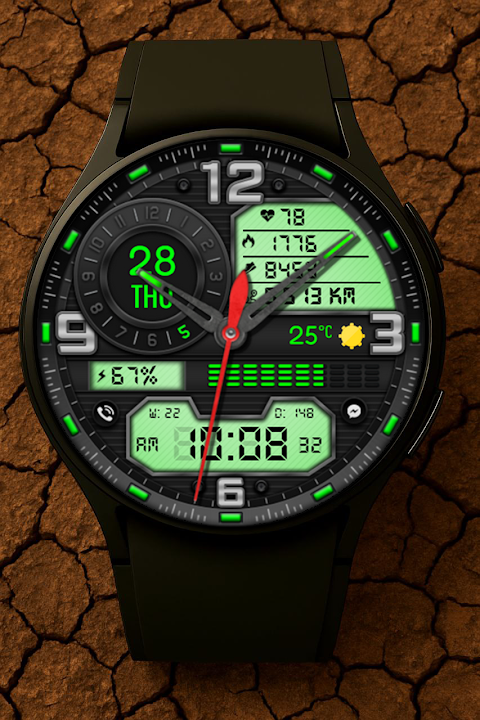 Cyber Hybrid Watch Face screenshot