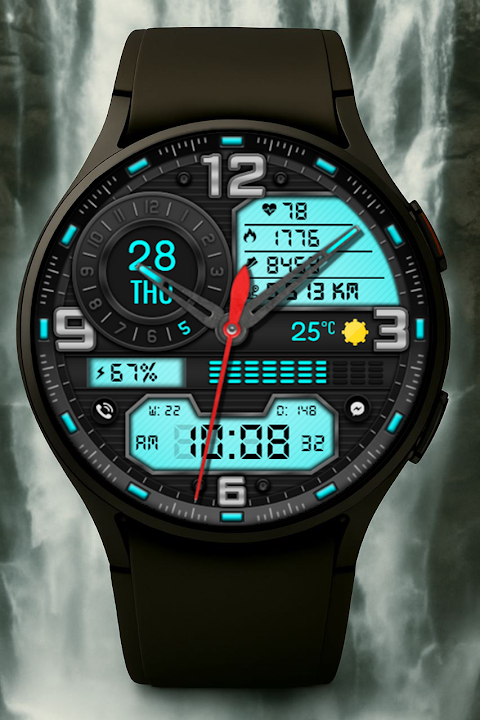 Cyber Hybrid Watch Face screenshot