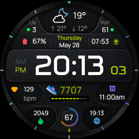 Digital Watch face D33 screenshot