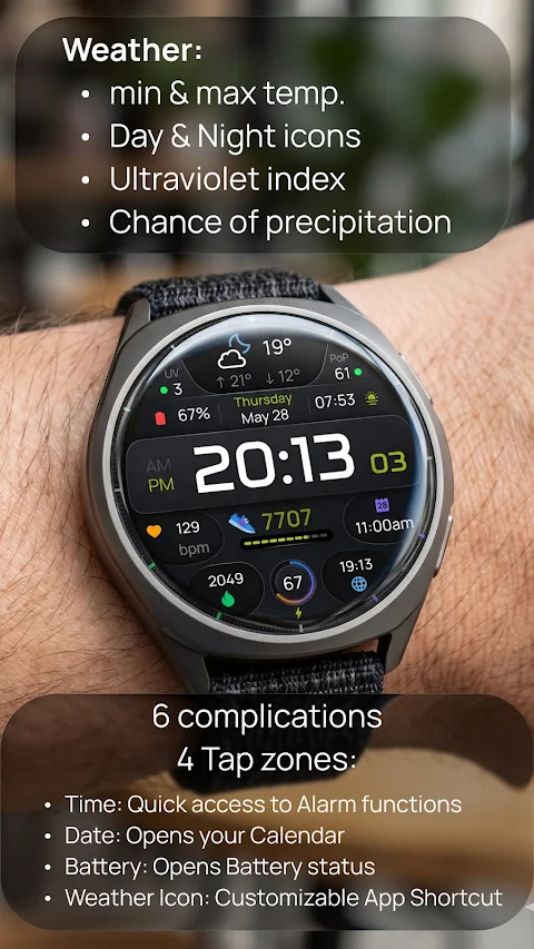 Digital Watch face D33 screenshot