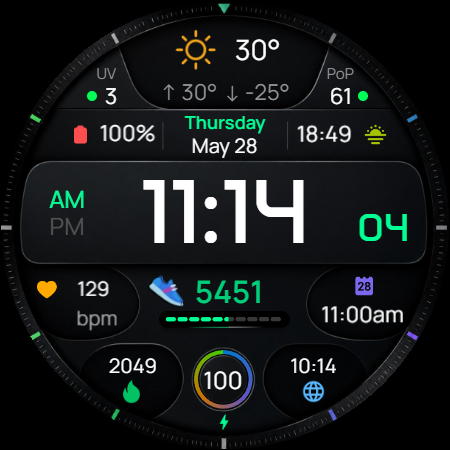 Digital Watch face D33 screenshot