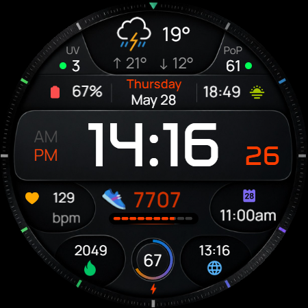 Digital Watch face D33 screenshot