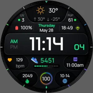 Digital Watch face D33
