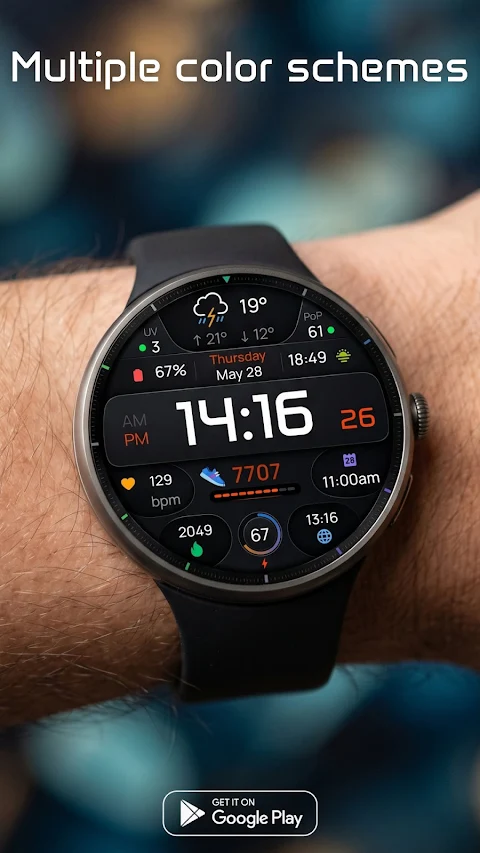 Digital Watch face D33 screenshot