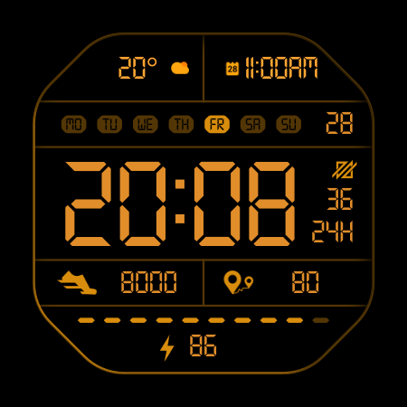 DADAM41: Retro LCD Watch Face screenshot