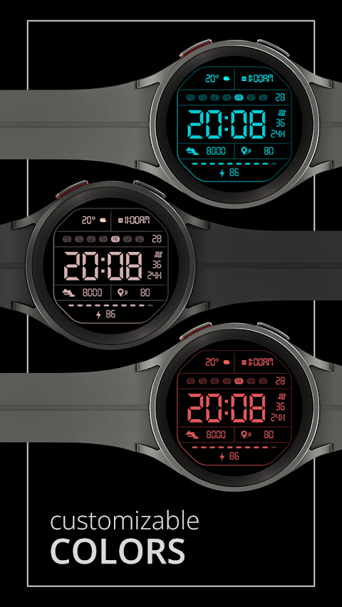 DADAM41: Retro LCD Watch Face screenshot