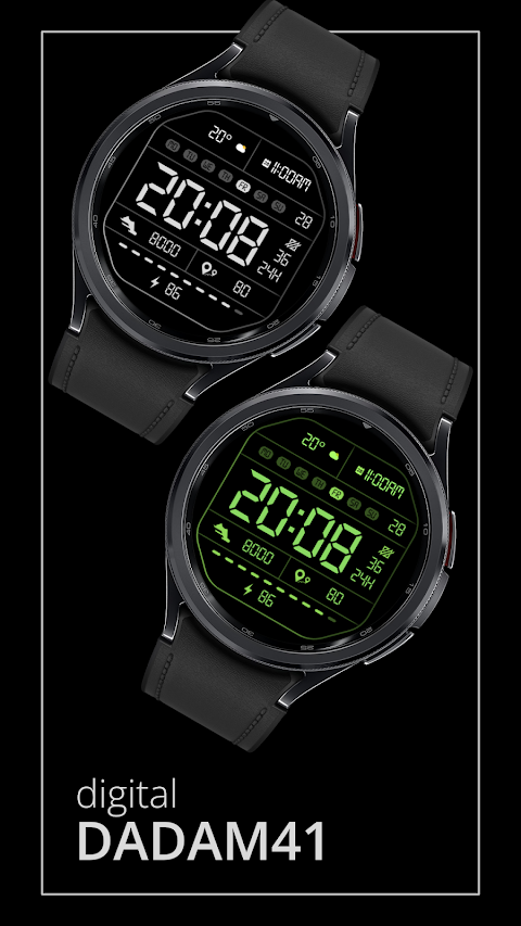 DADAM41: Retro LCD Watch Face screenshot