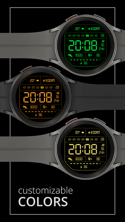 DADAM41: Retro LCD Watch Face screenshot