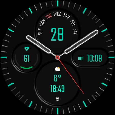 DADAM43: Analog Watch Face screenshot