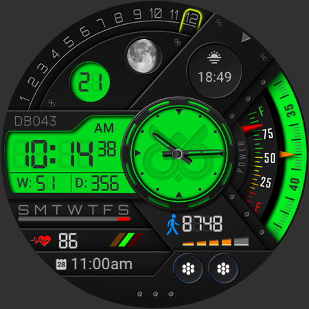 DB043 Hybrid Watch Face screenshot