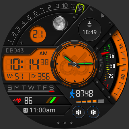 DB043 Hybrid Watch Face screenshot