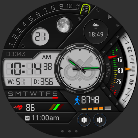 DB043 Hybrid Watch Face screenshot