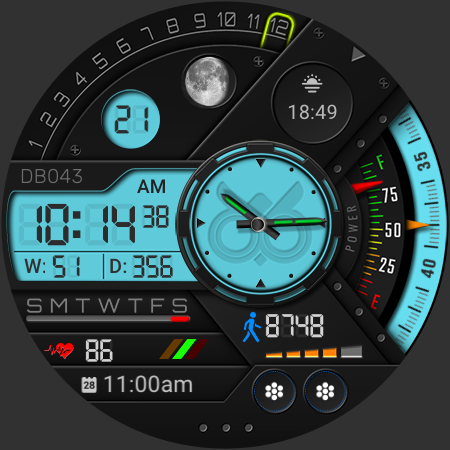 DB043 Hybrid Watch Face screenshot
