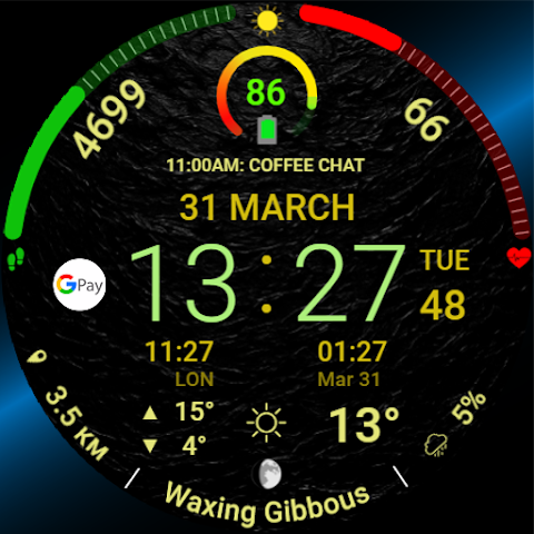 Metric Pro: Watch Face Wear OS screenshot
