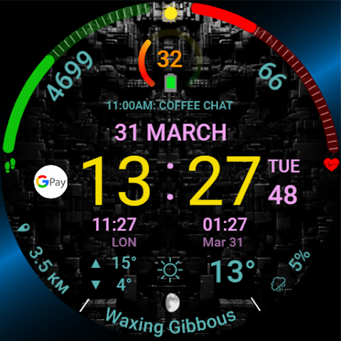 Metric Pro: Watch Face Wear OS screenshot