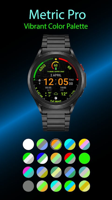 Metric Pro: Watch Face Wear OS screenshot