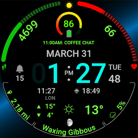 Metric Pro: Watch Face Wear OS screenshot