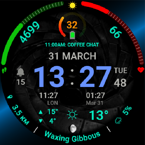 Metric Pro: Watch Face Wear OS screenshot